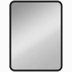HOMCOM Rectangular Wall Mirror with HD Glass - Black - 1