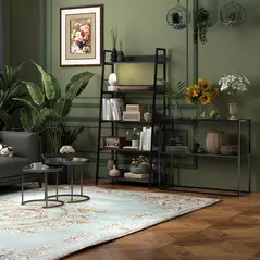 HOMCOM Nesting Tables Set of 2, Side End Table with Removable Tabletop Tray and Steel Frame for Living Room, Bedroom, Black - 9