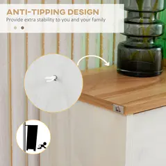 HOMCOM Narrow Shoe Cabinet, Slim Shoe Storage Cabinet with 3 Flip Drawers and Adjustable Shelves, 12 Pair of Shoes Organizer for Hallway, Entryway, Cream White - 7