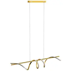 HOMCOM Pendant Light with 3 Colour Temperatures - Gold Tone - 1