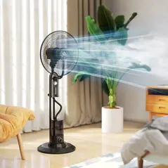 HOMCOM Pedestal Fan with Water Mist Spray, Spray Misting Fan with 70° Oscillation, Tilt Head, 3 Speeds, 3 Modes, Adjustable Mist, 3.2L Water Tank, for Home, 120 cm - 2