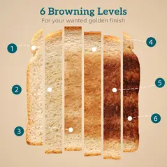 HOMCOM Polished Retro 40-100°C Kettle and Toaster Set - Grey - 7