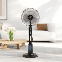 HOMCOM Pedestal Fan with Water Mist Spray, Spray Misting Fan with 70° Oscillation, Tilt Head, 3 Speeds, 3 Modes, Adjustable Mist, 3.2L Water Tank, for Home, 120 cm - 9