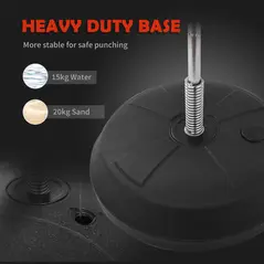 HOMCOM Punching Bag with Stand, 126-144 cm Height Adjustable Boxing Set Free Standing Speed Bag with Gloves and Air Pump for Teenagers Home Gym Workout - 8