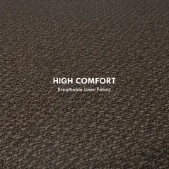 HOMCOM Round Ottoman Stool with Storage, Linen Fabric Upholstered Foot Stool with Padded Seat, Hidden Space and Wood Legs - 5