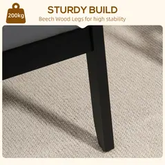 HOMCOM Set of 2 Accent Chair, PU Leather Armchair, Occasional Chair with Beech Wood Frame for Living Room Reception Bedroom Balcon, Grey - 6