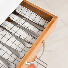 HOMCOM Rolling Kitchen Cart, Utility Storage Cart with 4 Basket Drawers & Side Racks, Wheels for Dining Room, Brown - 9