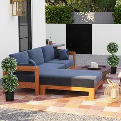 HOMCOM Set of 2 Decorative Artificial Plants Ball Trees with Lavender Flowers in Pot Fake Plants for Home Indoor Outdoor Decor, 70cm, Blue - 6