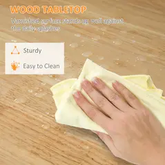 HOMCOM Rolling Kitchen Island Cart, Bar Serving Cart, Compact Trolley on Wheels with Wood Top, Shelves & Drawers for Home Dining Area, White - 6