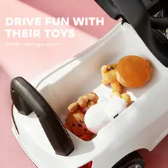 HOMCOM Ride on Car Baby Toddler Walker Foot to Floor Sliding Car Slider, White - 6