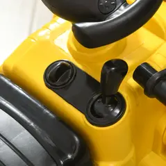 HOMCOM Ride On Tractor, 3 in 1 Ride On Excavator Toy, Toddler Digger Bulldozer with Storage, Pretend Play Construction Truck, NO POWER for 18-48 Months, Yellow - 9