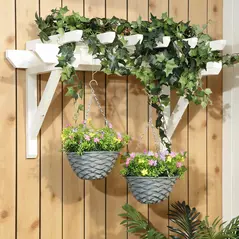 HOMCOM Set of 2 Artificial Hanging Cosmos Flowers - Multi-Colored - 7