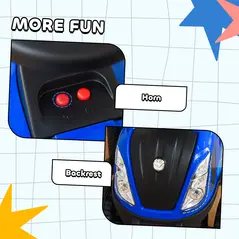 HOMCOM Ride On Tractor Toddler Walker Foot To Floor Slider w/ Horn Storage Steering Wheel for 1-3 Years Old Blue - 6