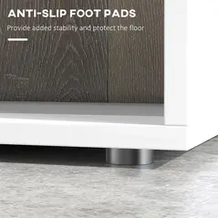 HOMCOM S Shape Bookcase, 5 Tiers Bookshelf, Modern Freestanding Storage Shelf for Home Office, Study, Living Room, 80 x 30 x 145cm, White - 6