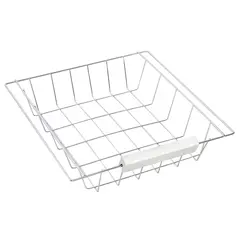 HOMCOM Rolling Kitchen Island Trolley Cart Drawer Shelves Basket Wheels W/  6 Bottle Wine Rack White - 8