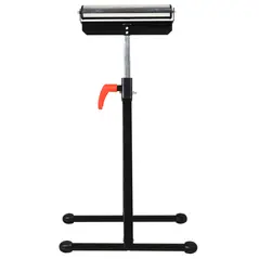 HOMCOM Set of 2 Folding Roller Stand, Material Support Pedestal with Ball Bearing Roller Height Adjustable Portable, Metal Construction, Black - 7