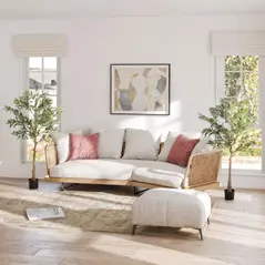 HOMCOM Set of Two Silk Leaf Artificial Olive Trees - 2