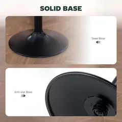 HOMCOM Set of Two Faux Leather Bar Stools - Dark Green - 8