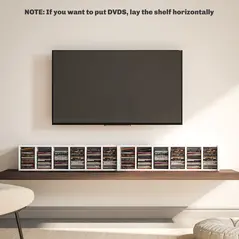 HOMCOM Set of Two 102 CD Storage Units - High Gloss White - 8