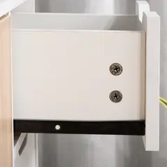 HOMCOM Sideboard Floor Standing Storage Cabinet with Drawer for Bedroom, Living Room, Home Office, Natural - 9