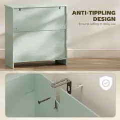 HOMCOM Sideboard Storage Cabinet, Modern Kitchen Cupboard with Adjustable Shelf, Drawer and Double Doors, Green - 6