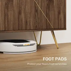 HOMCOM Sideboard Storage Cabinet with Golden Lines, Modern Luxury Living Room Cabinet with Adjustable Shelf, Steel Harpin Legs, Brown - 7