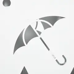 HOMCOM Six-Umbrella Steel Holder Stand - White - 9