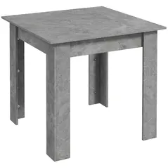 HOMCOM Square Dining Table, Modern Small Dining Table with Faux Cement Effect, Space Saving, Non-slip Foot Pads, Cement Grey - 1
