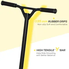 HOMCOM Stunt Scooter, 360° Entry Level Tricks Scooter w/ Lightweight Aluminium Deck and ABEC 7 Bearing, For Age 14+ Beginners, Purple - 7