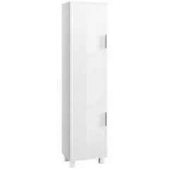 HOMCOM Tall Bathroom Cabinet, Freestanding Bathroom Cabinet with Adjustable Shelves and Double Doors - 1