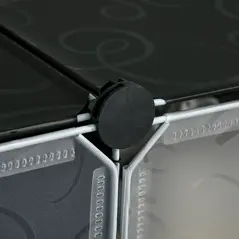 HOMCOM Six Cube Modular Storage Storage Unit - Black - 7