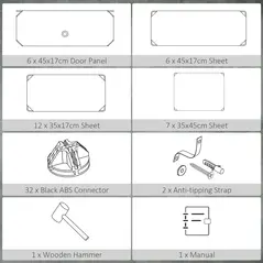 HOMCOM Six Cube Modular Storage Storage Unit - Black - 6
