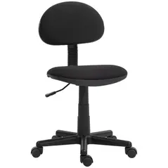 HOMCOM Small Armless Office Chair - Black - 1