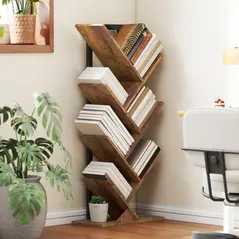HOMCOM Six-Section Tree Bookcase - Wood-Effect - 2