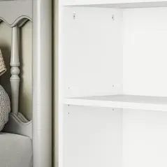 HOMCOM Six Shelf Bookcase - White - 9