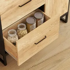 HOMCOM Tall Kitchen Cupboard, Freestanding Kitchen Pantry Cabinet with Adjustable Shelves, Drawers and Soft Close Door, 160cm - 9