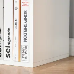 HOMCOM Six-Cube Bookcase - White Wood Effect - 9