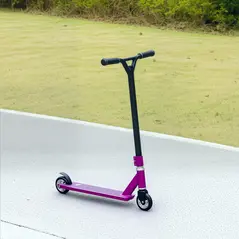 HOMCOM Stunt Scooter, 360° Entry Level Tricks Scooter w/ Lightweight Aluminium Deck and ABEC 7 Bearing, For Age 14+ Beginners, Purple - 9