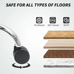 HOMCOM Super Padded Faux Leather Office Chair - Charcoal Grey - 8