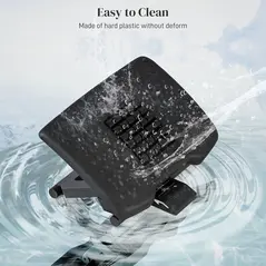 HOMCOM Three-Level, Multi-Angle Massage Footrest - Black - 8