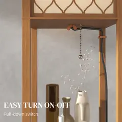 HOMCOM Three-Shelf Standing Lamp - Natural - 5