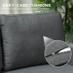 HOMCOM Three-Seater Storage Sofa Bed -  Charcoal Grey - 8