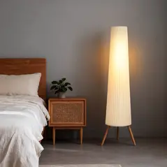 HOMCOM Three-Level Tripod Floor Lamp - White - 9