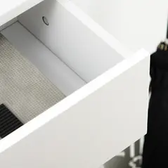 HOMCOM Three Drawer Slim Shoe Storage Cabinet, 12 Shoe Pairs - White - 7