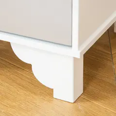 HOMCOM Two Kids Wooden Toy Kitchen Play Cooking Set Pretend Role Playset, with  Sink, Telephone, Storage Basket, for 3-6 Years Old - 7