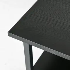 HOMCOM Three-Tier Steel Printer Stand, with Wheels - Black - 8