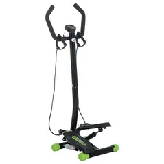 HOMCOM Twister Stepper, Step Machine w/ Resistance Bands, LCD Display and Handlebar, Steppers for Exercise Workout Home Gym Office - 1