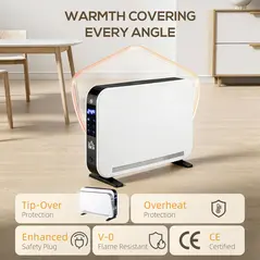 HOMCOM Three-Mode Modern Slimline Heater, 7-35℃ Temperature - 7