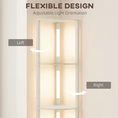HOMCOM Three-Tier Corner Floor Lamp - 6
