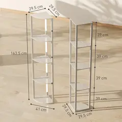 HOMCOM Three-Tier Corner Floor Lamp - 3